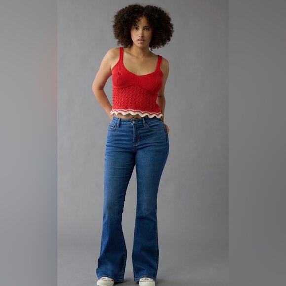 American Eagle Outfitters Denim - AE Next Level Curvy Super High-Waisted Flare Jean 2Long 26W